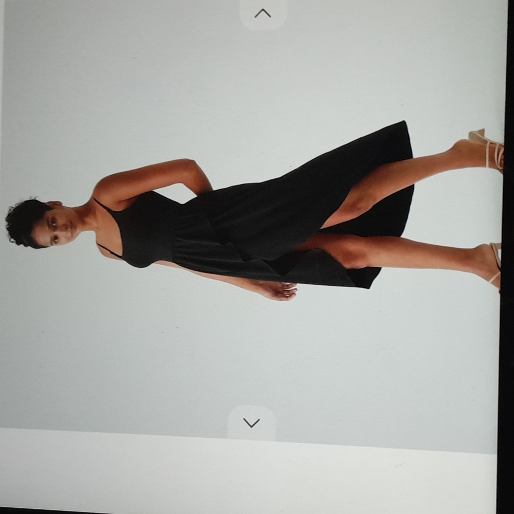 HALARA Black High-Low Midi Dress - Picture 3 of 4